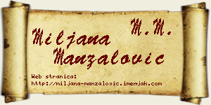 Miljana Manzalović vizit kartica
